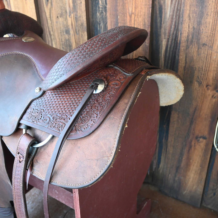 15.5" BILLY COOK TEAM ROPING SADDLE Saddles - Used Billy Cook