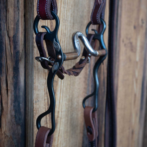 JD Smith Solid Port Bridle Rig w/Ross Bullinger Split Ear Headstall Tack - Rigs JD Smith