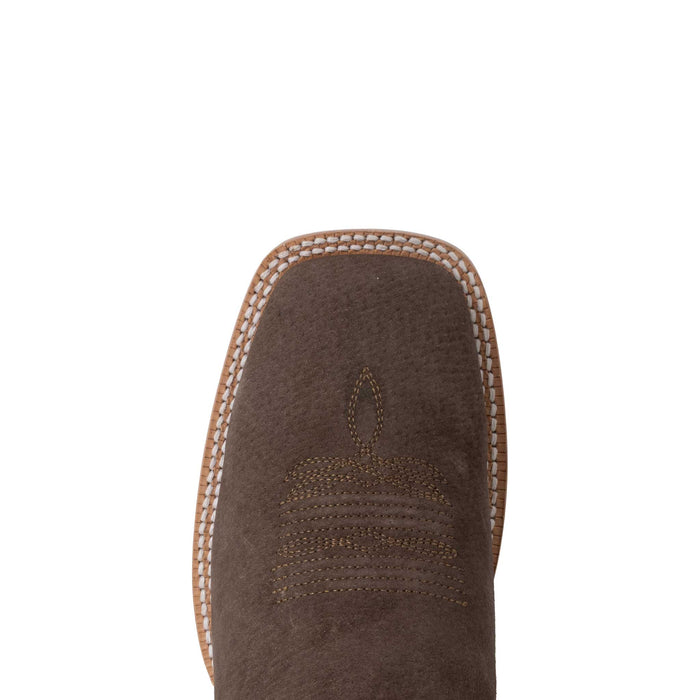 RW Ranch Men's Square Toe Dark Cafe Boar Western Boot