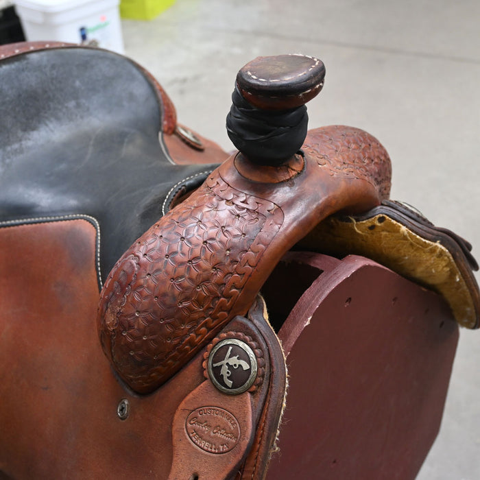 15" USED COWBOY COLLECTION ROPING SADDLE