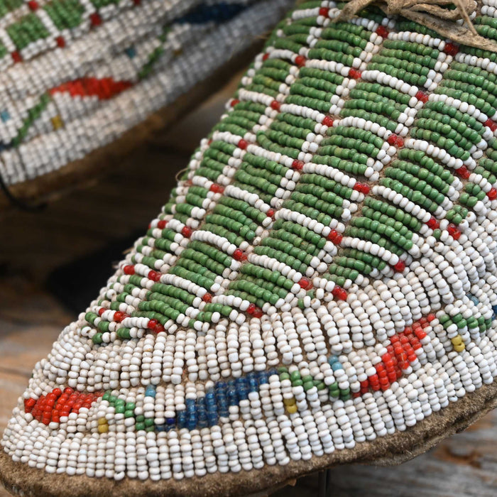 1910 Lakota Souix Moccasins made with brain