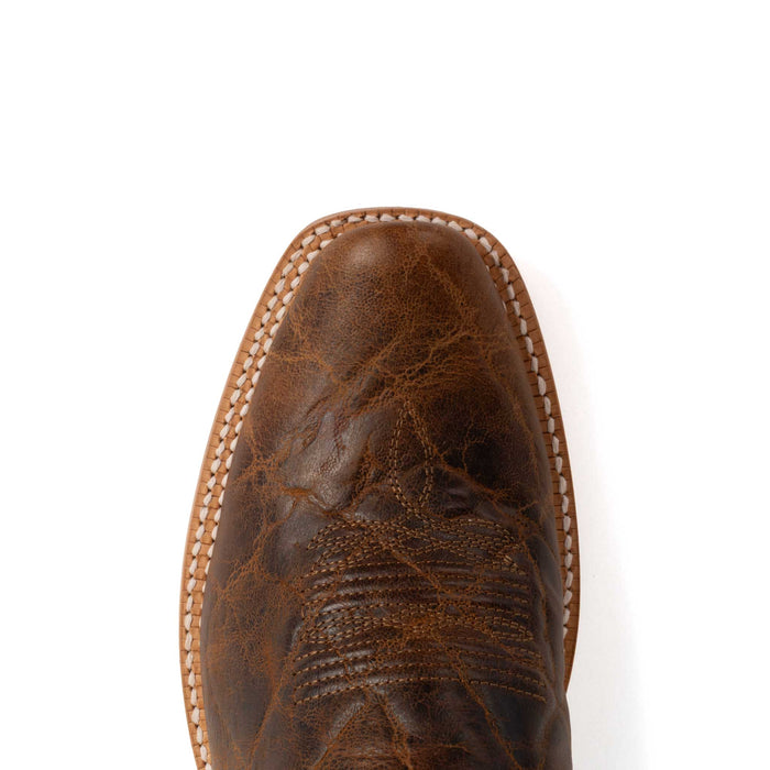 RW Ranch Men's Square Toe Tan Elephant Cowhide Boot