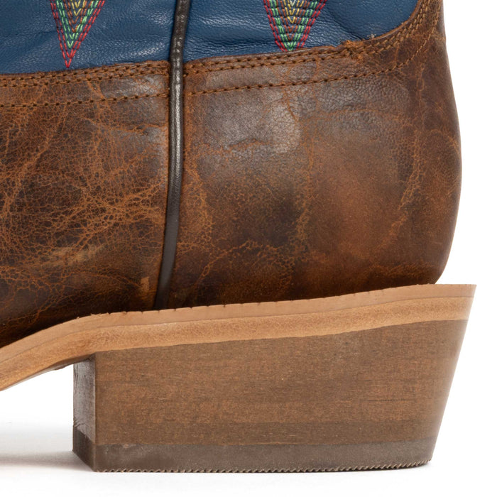RW Ranch Men's Square Toe Tan Elephant Cowhide Boot