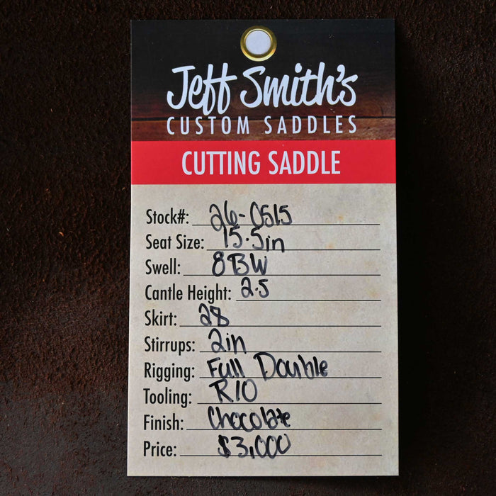 15.5" JEFF SMITH BUSTER WELCH CUTTING SADDLE