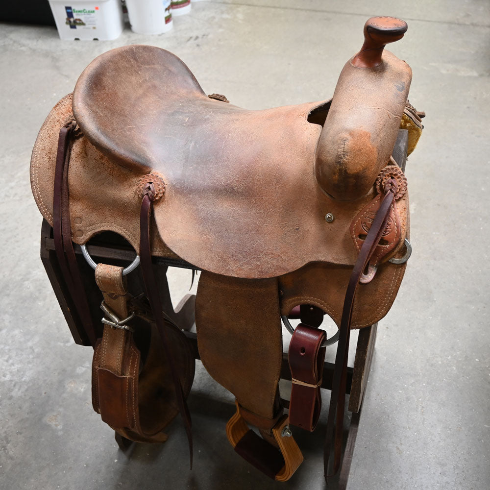 15.5" USED TESKEY'S STRIP DOWN RANCH SADDLE Saddles TESKEY'S SADDLERY LLC   