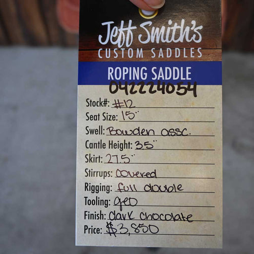 15" JEFF SMITH ROPING SADDLE Saddles - New Jeff Smith