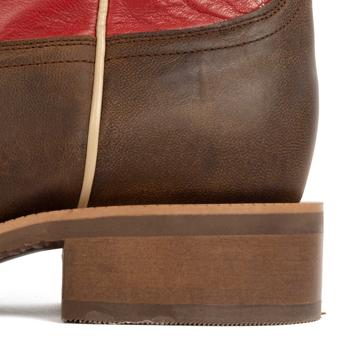RW Ranch Men's Square Toe Brown Goat Western Boot