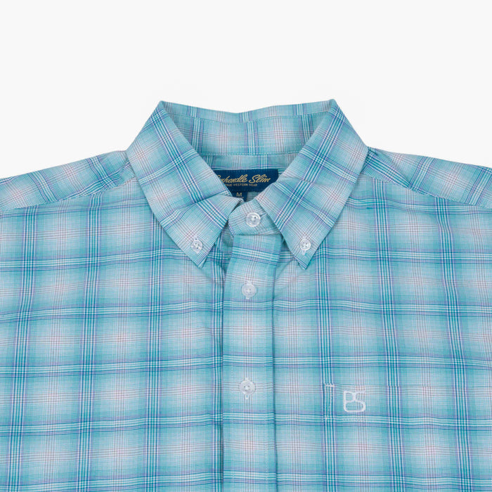 Panhandle Slim Men's Turquoise Plaid Button Down Shirt MEN - Clothing - Shirts - Long Sleeve Panhandle