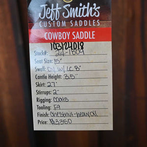 15" JEFF SMITH COWBOY SADDLE Saddles Jeff Smith   