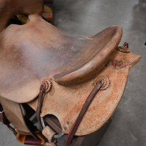 16" USED TESKEY'S STRIP DOWN RANCH SADDLE Saddles TESKEY'S SADDLERY LLC   