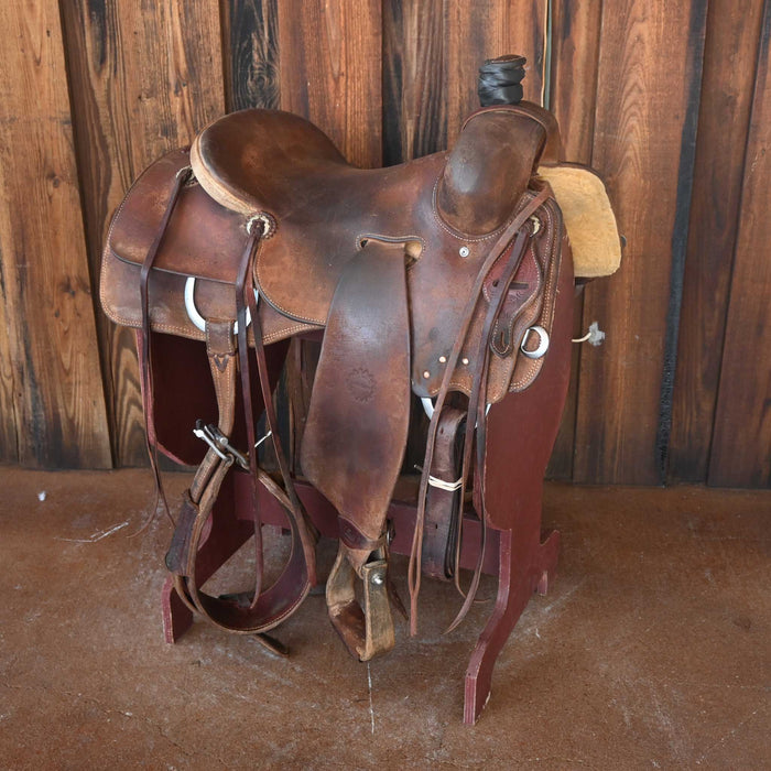 16" JEFF SMITH COW HORSE SADDLE Saddles - Used Jeff Smith
