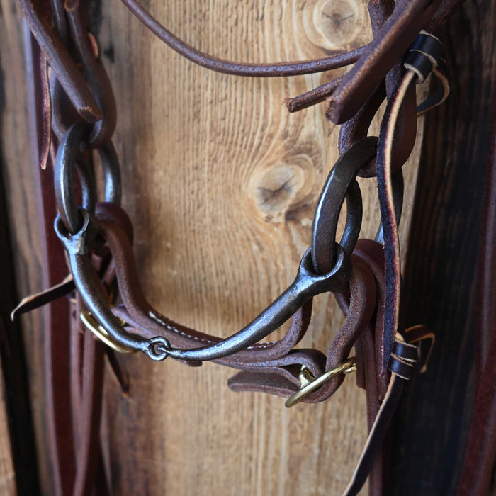Locked O-Ring Snaffle Bridle Rig w/Browband Headstall