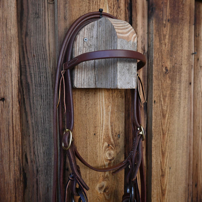 Locked O-Ring Snaffle Bridle Rig w/Browband Headstall