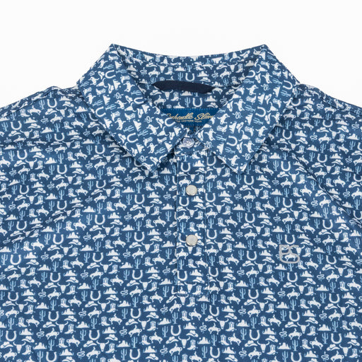 Panhandle Slim Men's Western Print Pearl Snap Polo Shirt MEN - Clothing - Shirts - Short Sleeve Panhandle