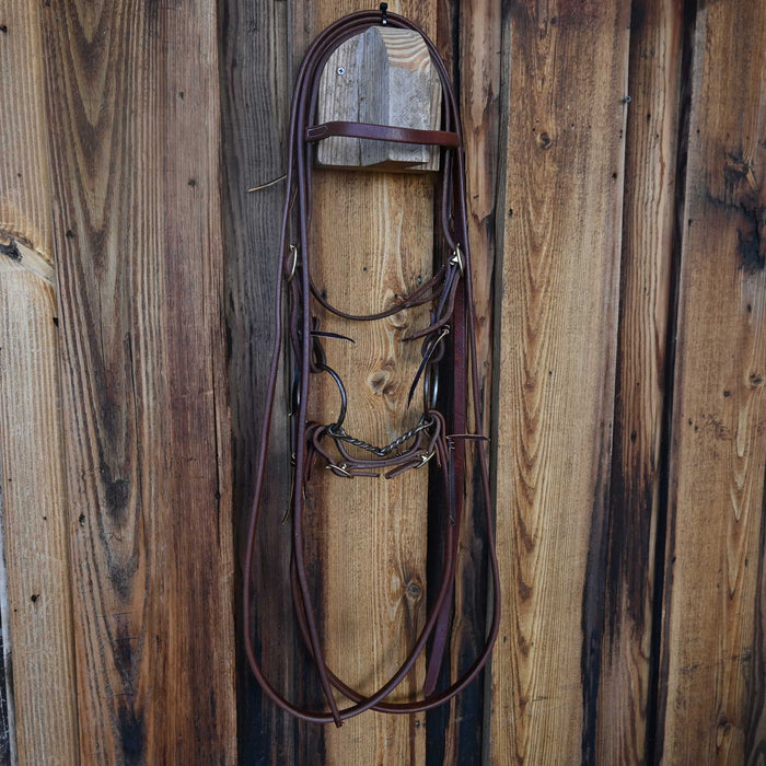 O-Ring Twisted Wire Snaffle Bridle Rig w/Browband Headstall