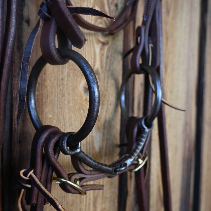 Duff O-Ring Rebar Snaffle Bridle Rig w/Browband Headstall
