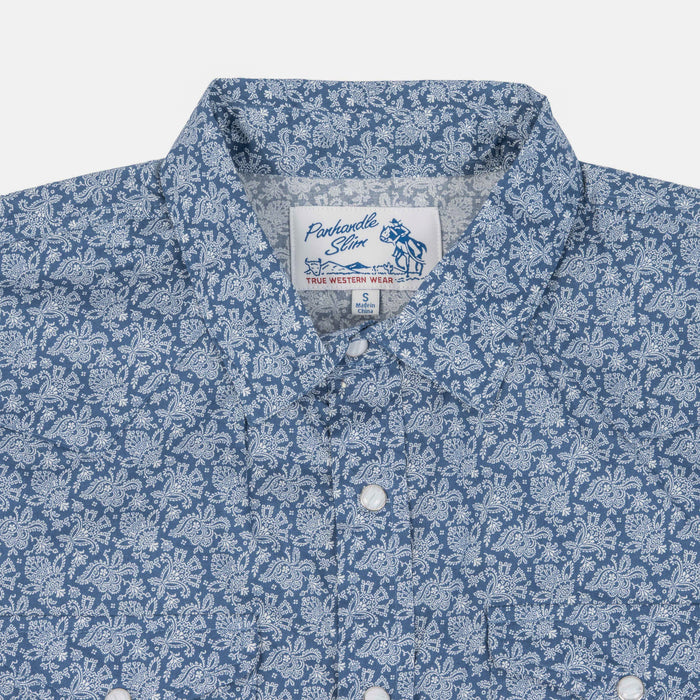 Panhandle Slim Men's Indigo Pearl Snap Shirt MEN - Clothing - Shirts - Short Sleeve Panhandle