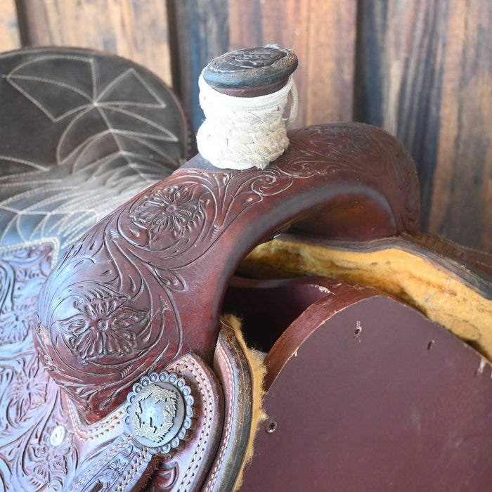 13.5" USED CACTUS CALF ROPING SADDLE Saddles - Used Don Rich