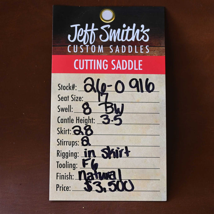 17" JEFF SMITH BUSTER WELCH CUTTING SADDLE