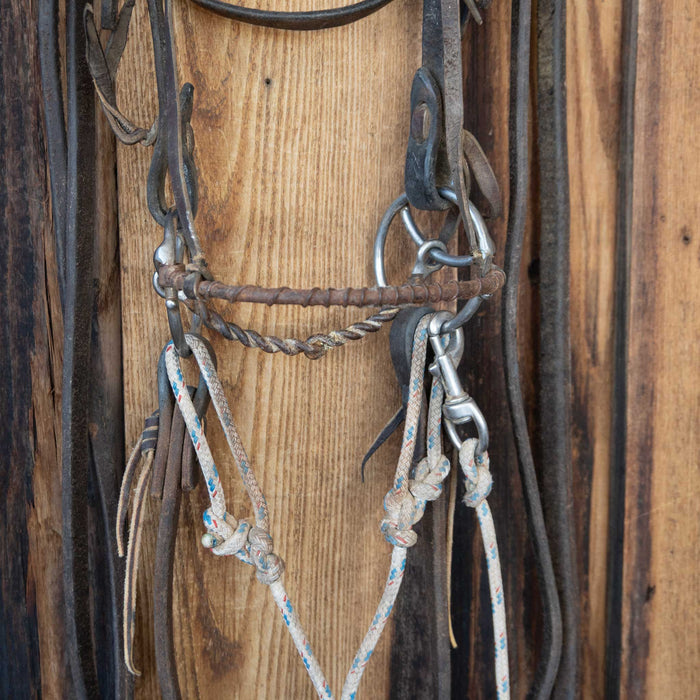 Cow Horse Supply Locked O-Ring Twisted Snaffle Bridle Rig w/Browband Headstall