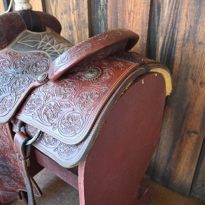 13.5" USED CACTUS CALF ROPING SADDLE Saddles - Used Don Rich