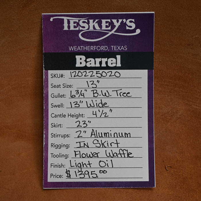 13" TESKEY'S BARREL SADDLE