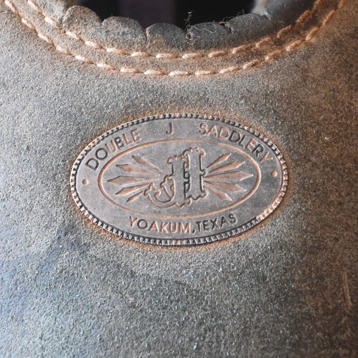 15.5" USED DOUBLE J TEAM ROPING SADDLE Saddles - Used DOUBLE J SADDLERY