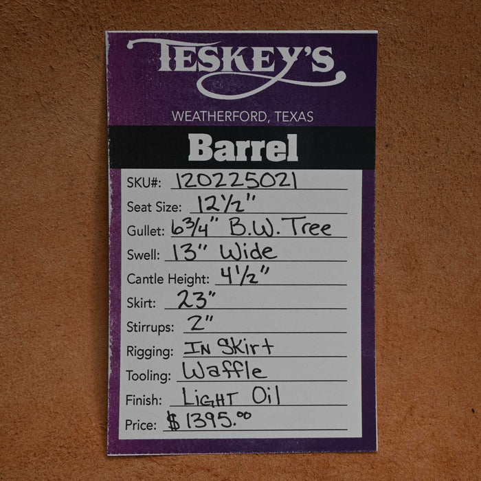 12.5" TESKEY'S BARREL SADDLE