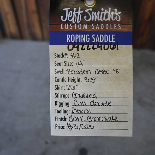 14" JEFF SMITH ROPING SADDLE Saddles - New Jeff Smith
