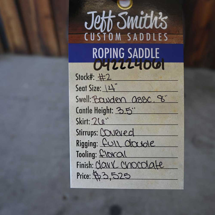 14" JEFF SMITH ROPING SADDLE Saddles - New Jeff Smith