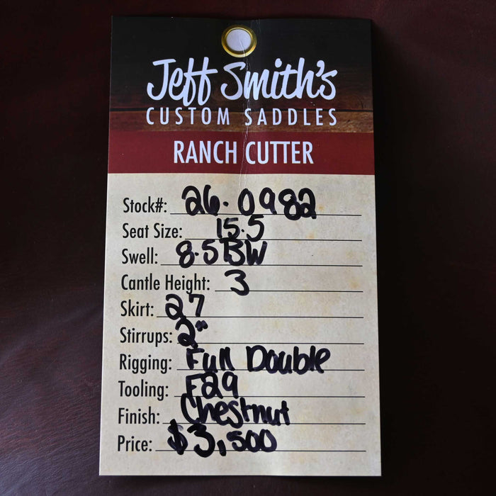 15.5" JEFF SMITH BUSTER WELCH RANCH CUTTING SADDLE