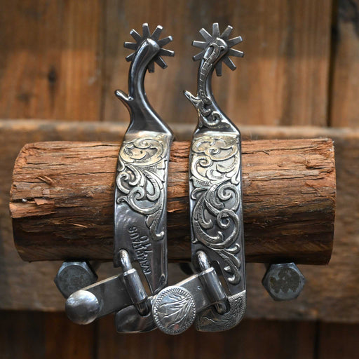 Kamphaus Silver Mounted 10pt. Spurs Tack - Spurs Kamphaus