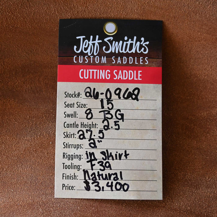 15" JEFF SMITH BEAU GALYEAN CUTTING SADDLE