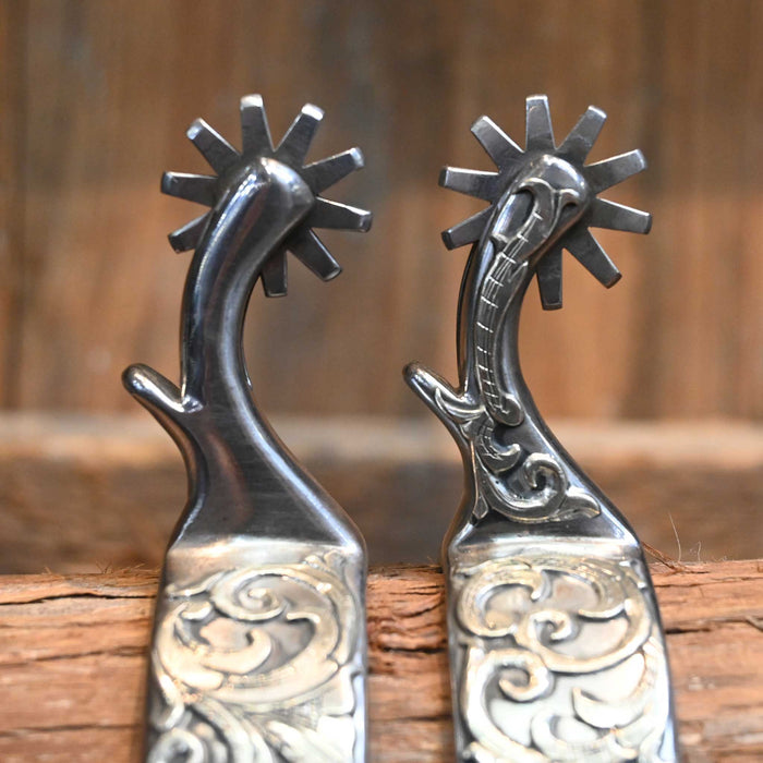 Kamphaus Silver Mounted 10pt. Spurs