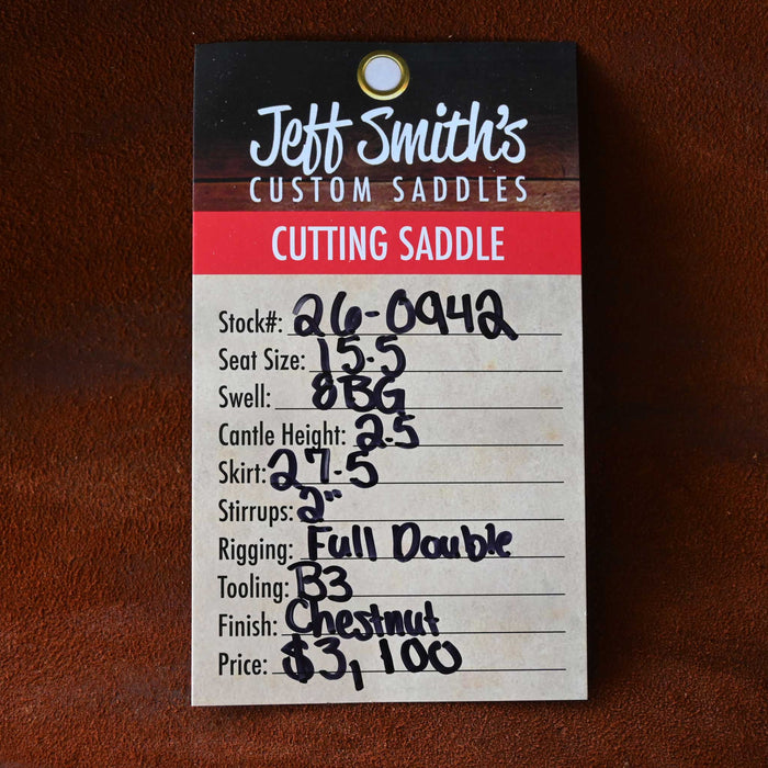 15.5" JEFF SMITH BEAU GALYEAN CUTTING SADDLE