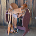 14" SEVEN PLATINUM LEATHER BARREL SADDLE Saddles - New Seven Saddle