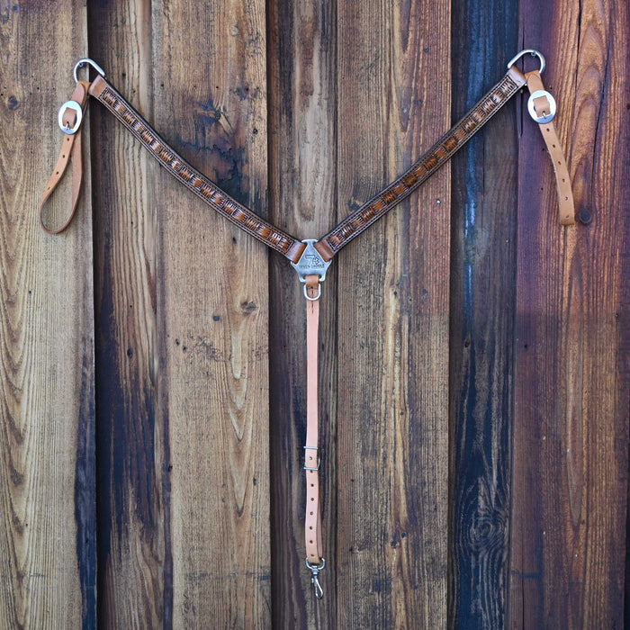 14" SEVEN PLATINUM LEATHER BARREL SADDLE Saddles - New Seven Saddle