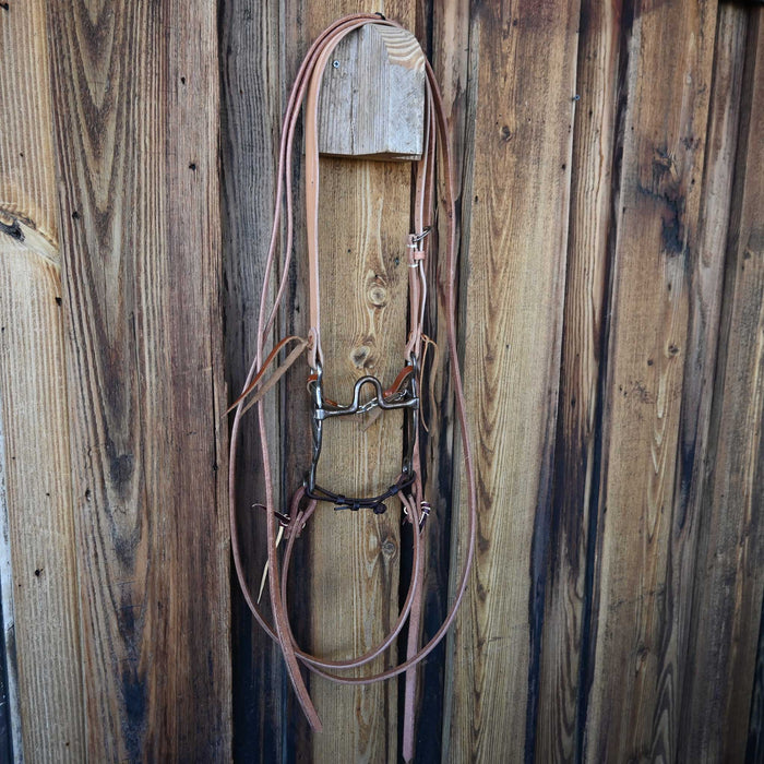 Cutrell Solid Port Bridle Rig w/Split Ear Headstall