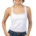 Barney Piped White/Apple Cinnamon Tank WOMEN - Clothing - Tops - Sleeveless Varley