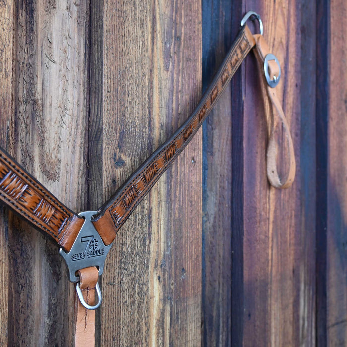 14" SEVEN PLATINUM LEATHER BARREL SADDLE Saddles - New Seven Saddle