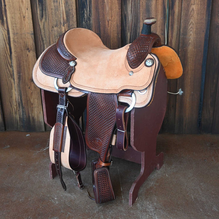16.5" PATRICK SMITH TEAM ROPING SADDLE Saddles - New Patrick Smith