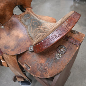 13.5" USED DOUBLE J BARREL SADDLE Saddles DOUBLE J SADDLERY   