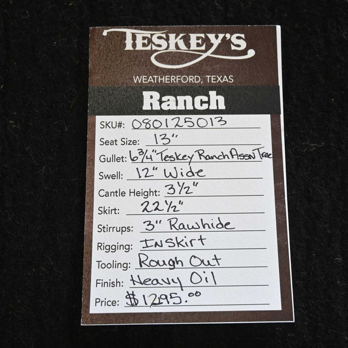 13" TESKEY'S YOUTH STRIP DOWN RANCH SADDLE Saddles - New Teskey's Saddlery