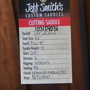 16" JEFF SMITH CUTTING SADDLE Saddles Jeff Smith   