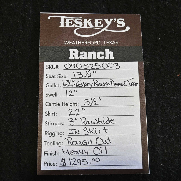 13.5" TESKEY'S YOUTH STRIP DOWN RANCH SADDLE Saddles - New Teskey's Saddlery