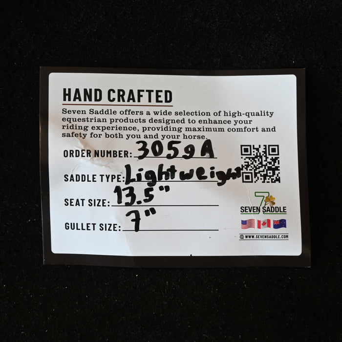 13.5" SEVEN LIGHTWEIGHT (WOOD TREE) BARREL SADDLE