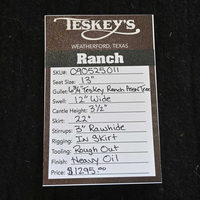 13" TESKEY'S YOUTH STRIP DOWN RANCH SADDLE Saddles - New Teskey's Saddlery