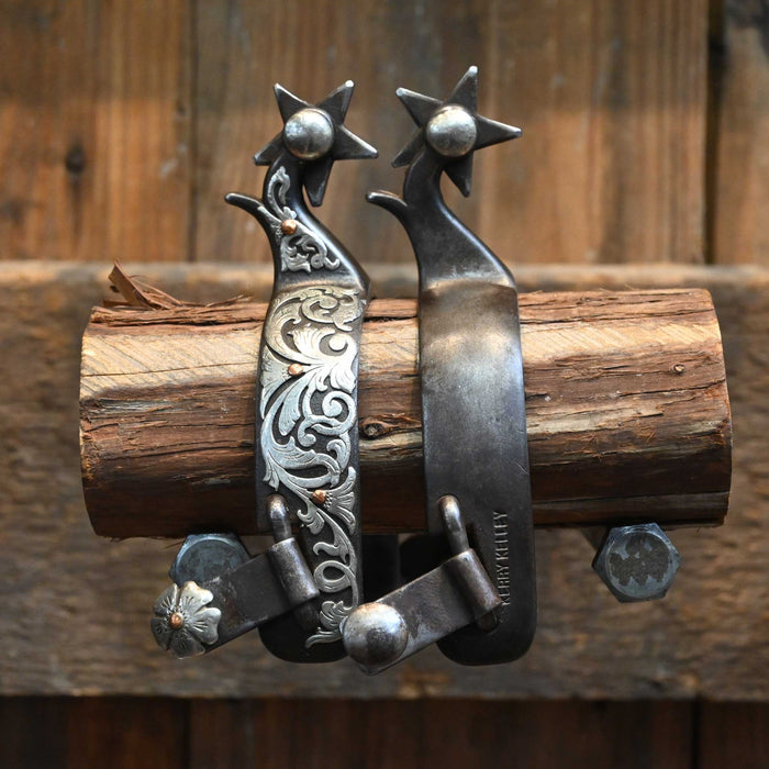 Kerry Kelley Silver Mounted 5pt. Spurs