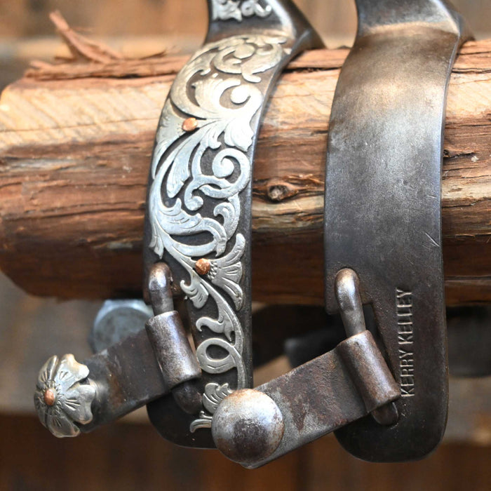Kerry Kelley Silver Mounted 5pt. Spurs