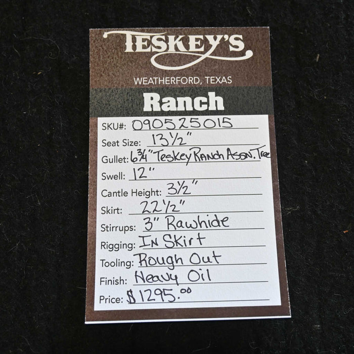 13.5" TESKEY'S YOUTH STRIP DOWN RANCH SADDLE Saddles - New Teskey's Saddlery
